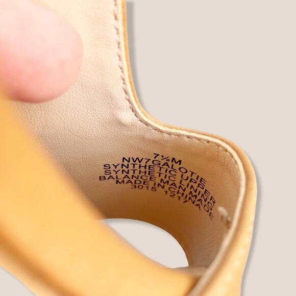 Nine West Galotie Studded Block Heel Sandals NW7 Tan Brown Size 7.5 M - Picture 14 of 14